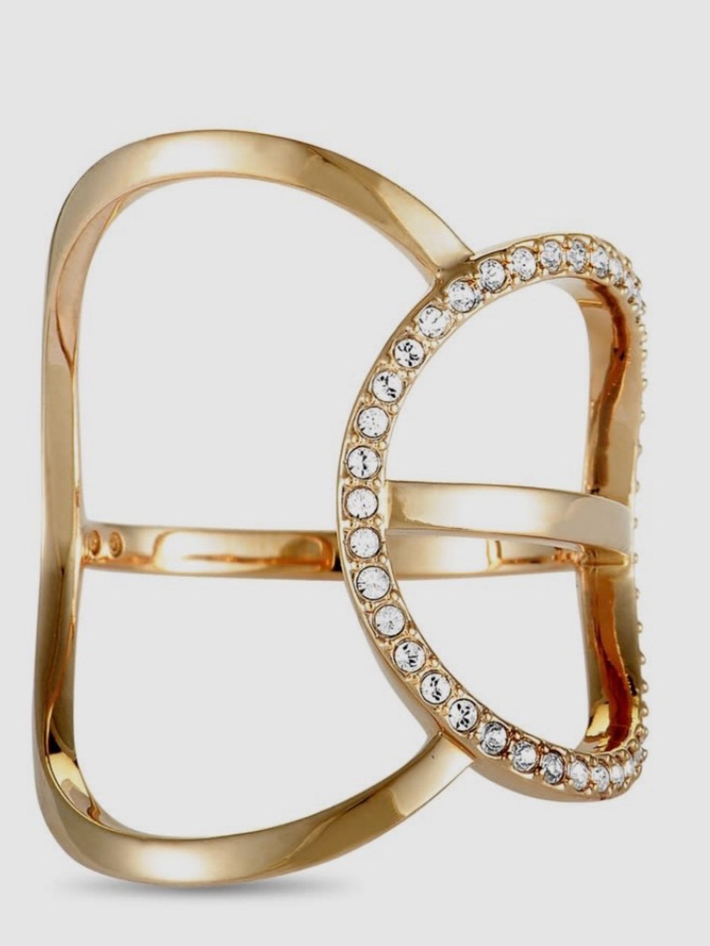 Swarovski Rose Gold Crystal FLASH Ring 55/7